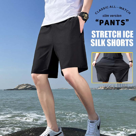 🔥Herren-Stretch-Shorts aus Eisseide in Übergröße🩳