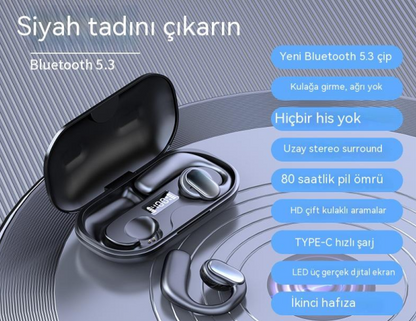 Son Gün İndirimi [%50 İndirim] - 2024 Yeni TWS Kablosuz Kemik İletimli Dijital Bluetooth Kulaklık