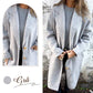 Long-sleeve Tweed Lapel Coat